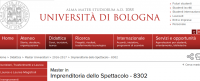 Master in imprenditoria dello spettacolo, Bologna, anno accademico 2016-2017